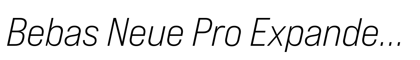 Bebas Neue Pro Expanded Book Italic
